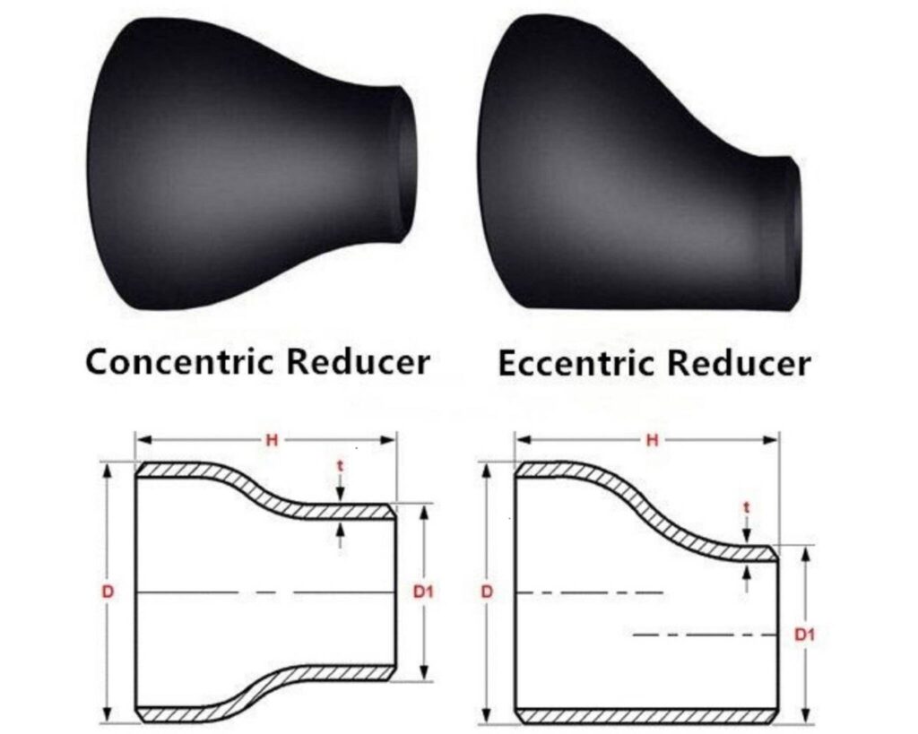 Eccentric reducer product design drawing