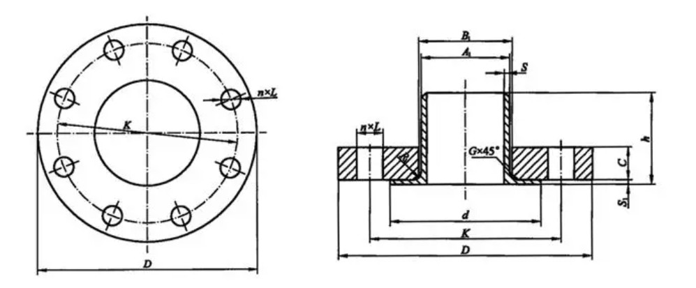 Butt welding ring loose sleeve flange