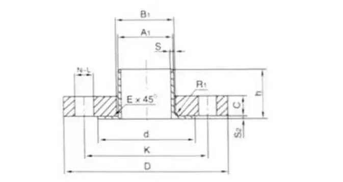 Butt welding ring loose sleeve flange