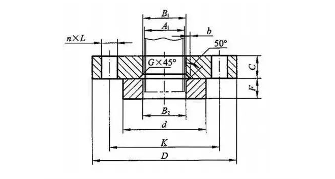 Flat welding ring loose sleeve flange